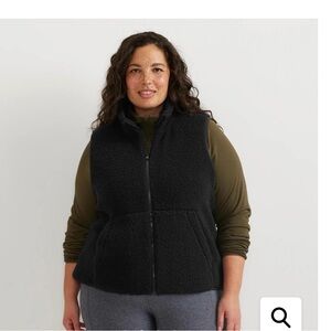 Eddie Bauer black Sherpa  Fleece Vest XL